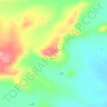 Carte topographique Cerro Ona, altitude, relief
