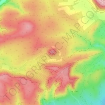 Carte topographique Coffre de Pech Redon, altitude, relief