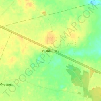 Carte topographique Ulashanivka, altitude, relief