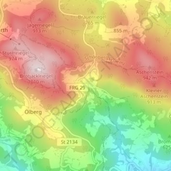 Carte topographique Mittlerer Daxstein, altitude, relief