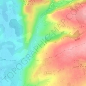 Carte topographique Penitot, altitude, relief