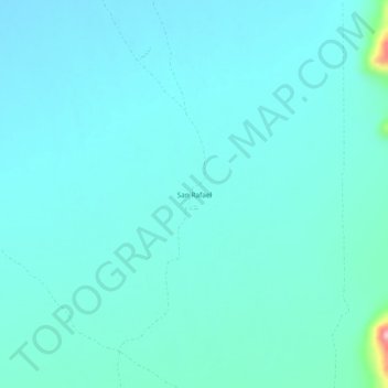 Carte topographique San Rafael, altitude, relief