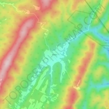 Carte topographique Pedro, altitude, relief