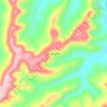 Carte topographique Jaboncillo, altitude, relief