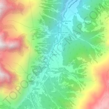 Carte topographique Prayon, altitude, relief