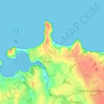 Carte topographique La Haute Marette, altitude, relief