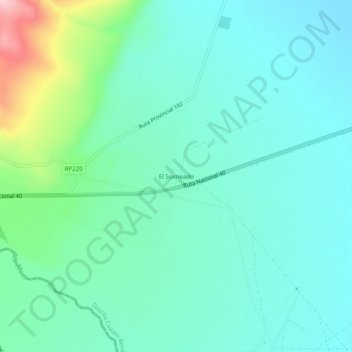 Carte topographique El Sosneado, altitude, relief