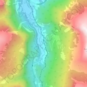 Carte topographique Håreina, altitude, relief