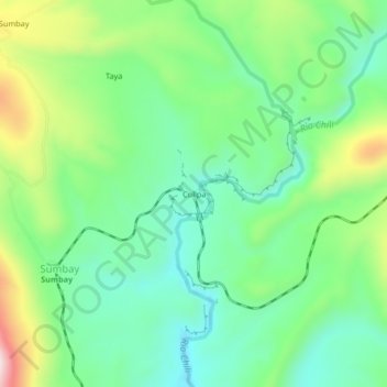 Carte topographique Cullpa, altitude, relief