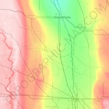 Carte topographique Traill, altitude, relief