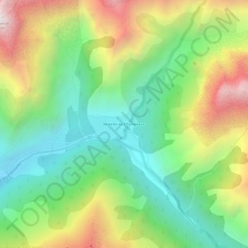Carte topographique Molines en Champsaur, altitude, relief