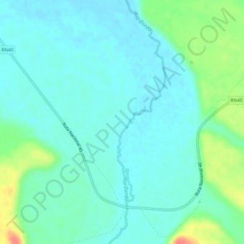 Carte topographique El Zurdo, altitude, relief