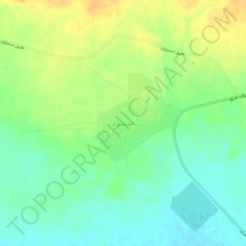Carte topographique Al Mansura, altitude, relief