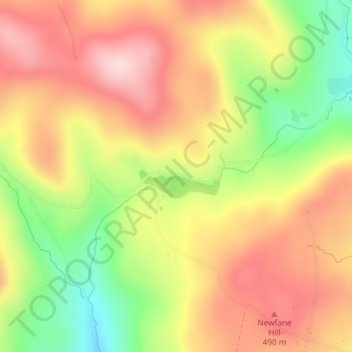 Carte topographique Kenny Pond Dam, altitude, relief