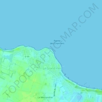 Carte topographique Le Petit Vieil, altitude, relief