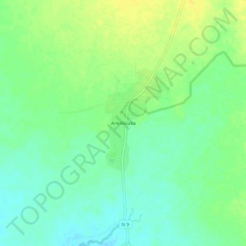 Carte topographique Ankililoaka, altitude, relief