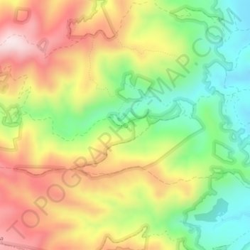 Carte topographique Fuente Umbria, altitude, relief
