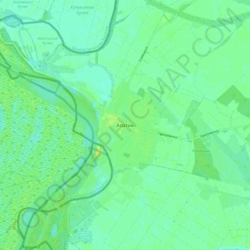 Carte topographique Apatin, altitude, relief