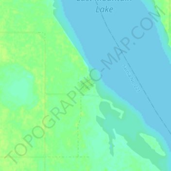 Carte topographique Sarnia Beach, altitude, relief