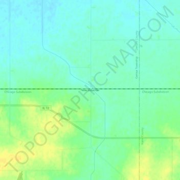 Carte topographique New Lebanon, altitude, relief