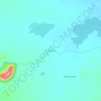 Carte topographique Dubbaka, altitude, relief