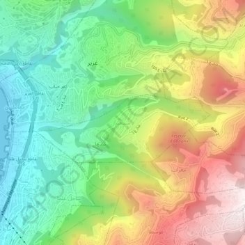 Carte topographique Chnanir, altitude, relief