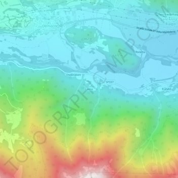 Carte topographique Coime, altitude, relief