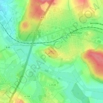 Carte topographique Nonn, altitude, relief