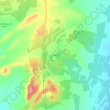 Carte topographique La Caballusa, altitude, relief