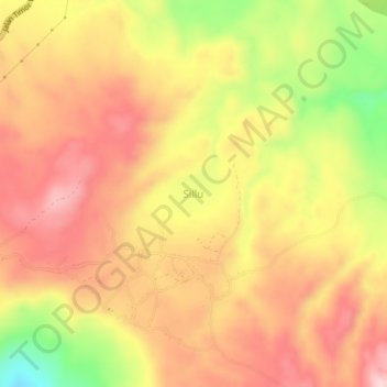 Carte topographique Sillu, altitude, relief