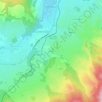 Carte topographique Covides, altitude, relief