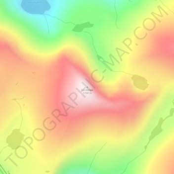 Carte topographique Sandåhøa, altitude, relief