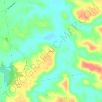 Carte topographique Lost City, altitude, relief