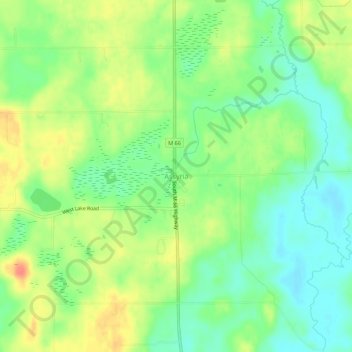 Carte topographique Assyria, altitude, relief