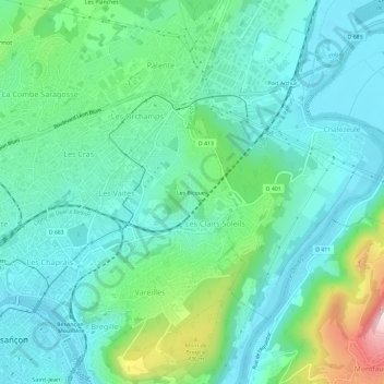 Carte topographique Les Bicquey, altitude, relief