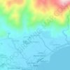 Carte topographique Santo Niño, altitude, relief