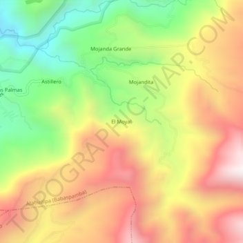 Carte topographique El Moyal, altitude, relief