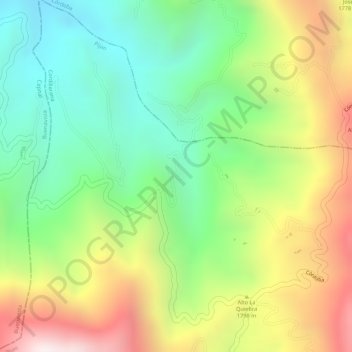 Carte topographique La Ester, altitude, relief