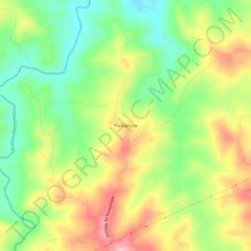 Carte topographique Pantanoso, altitude, relief