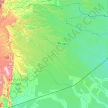 Carte topographique Oriente, altitude, relief