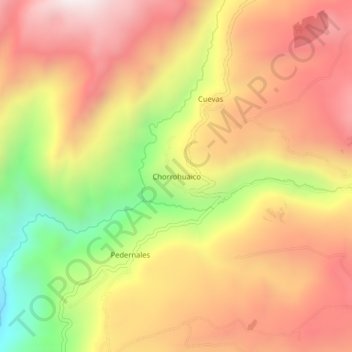 Carte topographique Chorrohuaico, altitude, relief