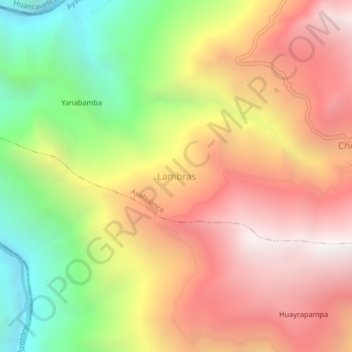 Carte topographique Lambras, altitude, relief