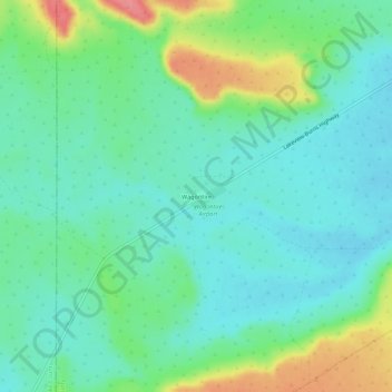 Carte topographique Wagontire, altitude, relief
