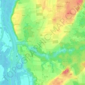 Carte topographique Holzhausen, altitude, relief