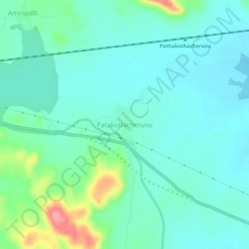 Carte topographique Patakottacheruvu, altitude, relief