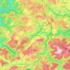 Carte topographique Crab Orchard, altitude, relief