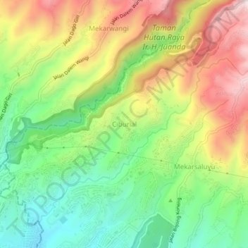 Carte topographique Ciburial, altitude, relief