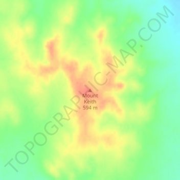 Carte topographique Mount Keith, altitude, relief