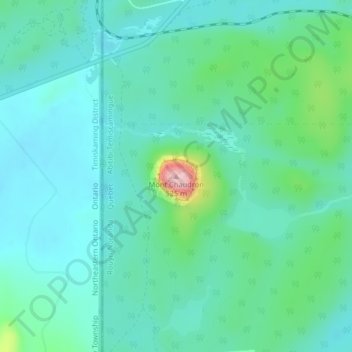 Carte topographique Mont Chaudron, altitude, relief