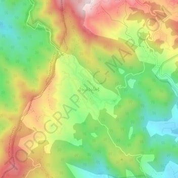 Carte topographique Ban Pong Khrai, altitude, relief